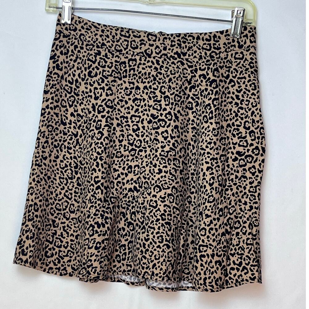 Reformation Women's Brown Cheetah Print Mini Summer Vacation Skirt - Size 2
